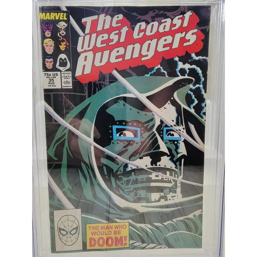 West Coast Avengers #35 (1988) CGC 8.5 NM/MT White Milgrom Iconic Doom Cover HTF